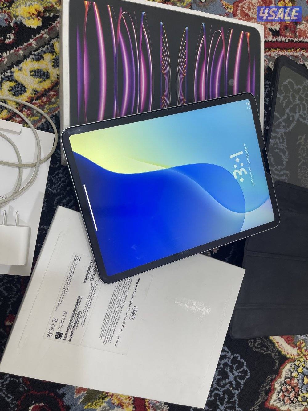 ايباد ابل برو 11انش 256 قيقا ام تو m2 خط شريحة 5g نظيف حيل مع الاغراض2