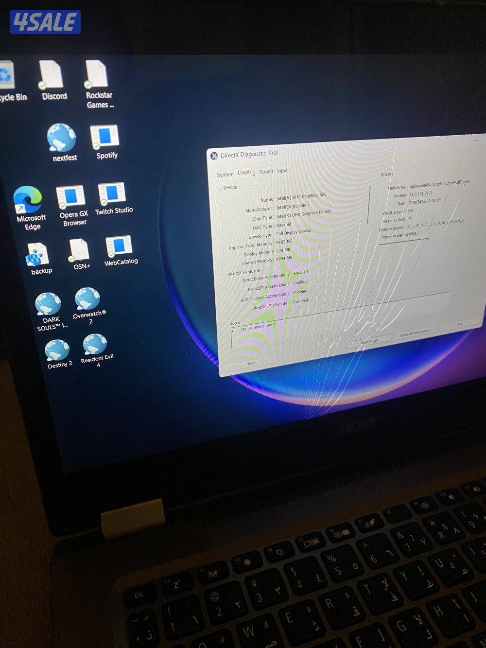 Laptop acer المواصفات موجوده بالصور كلها1