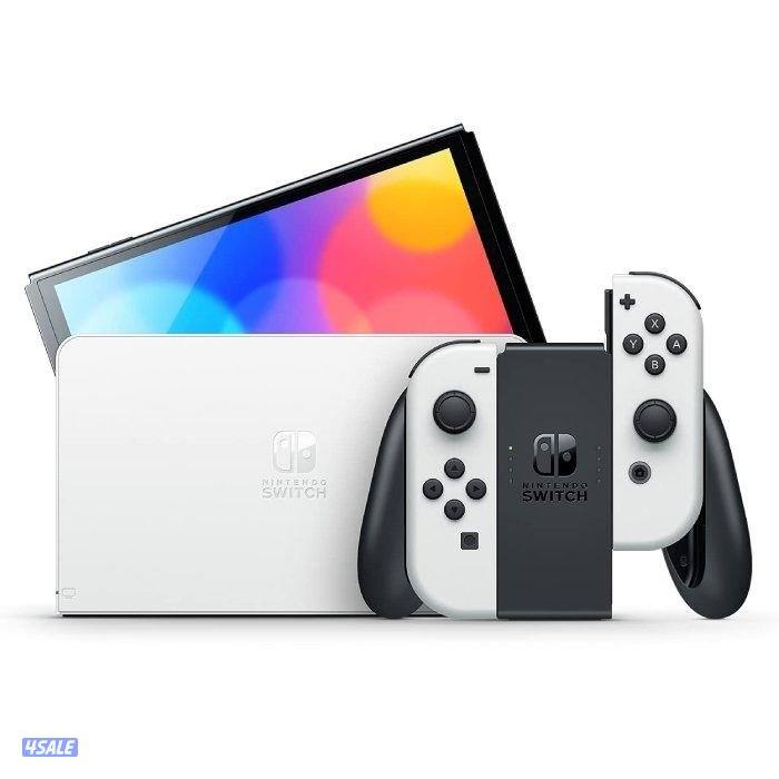 Nintendo Switch Oled white + controller + 1 game0