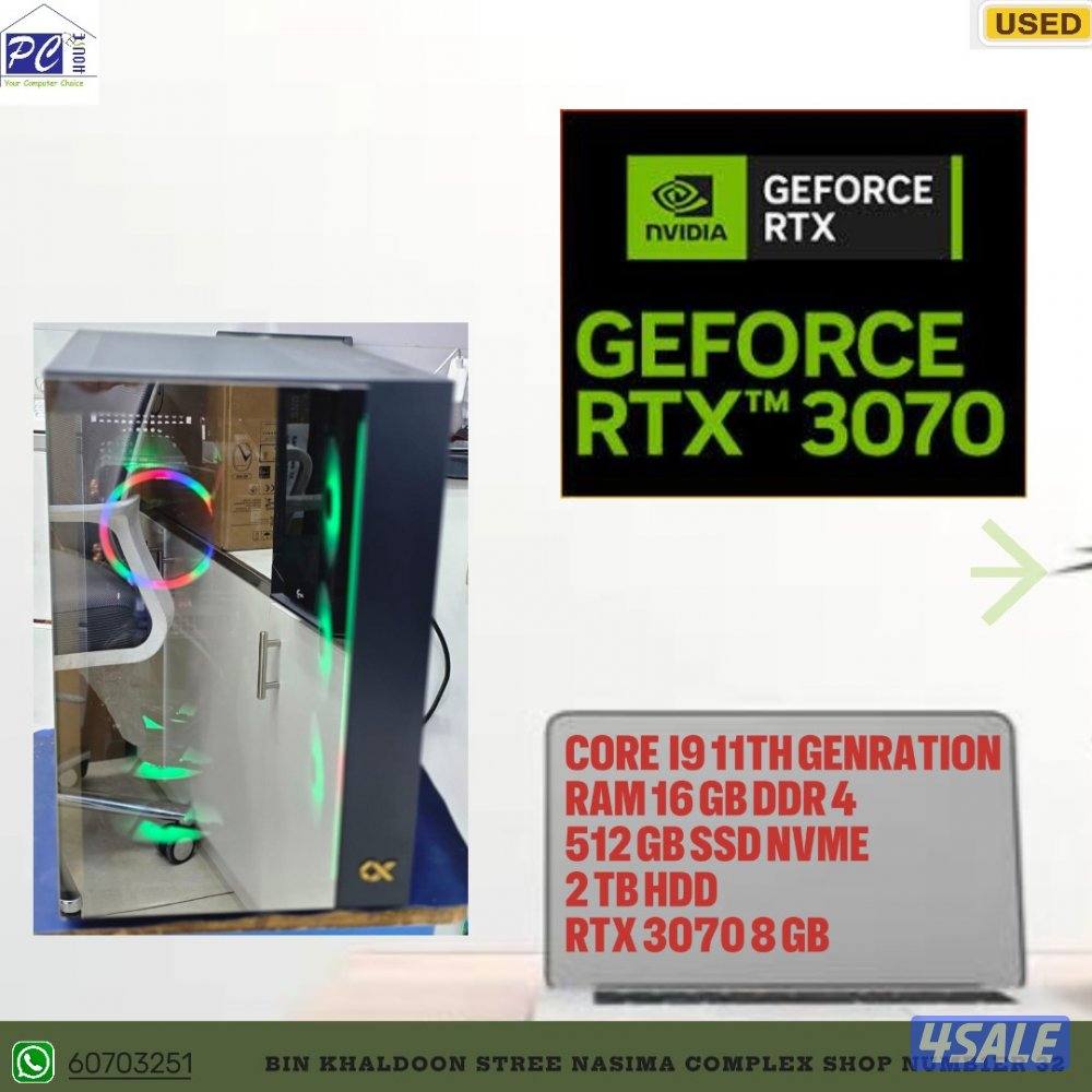 CORE I9 16 GB 512 GB SSD 2 TB RTX 3070  8GB0