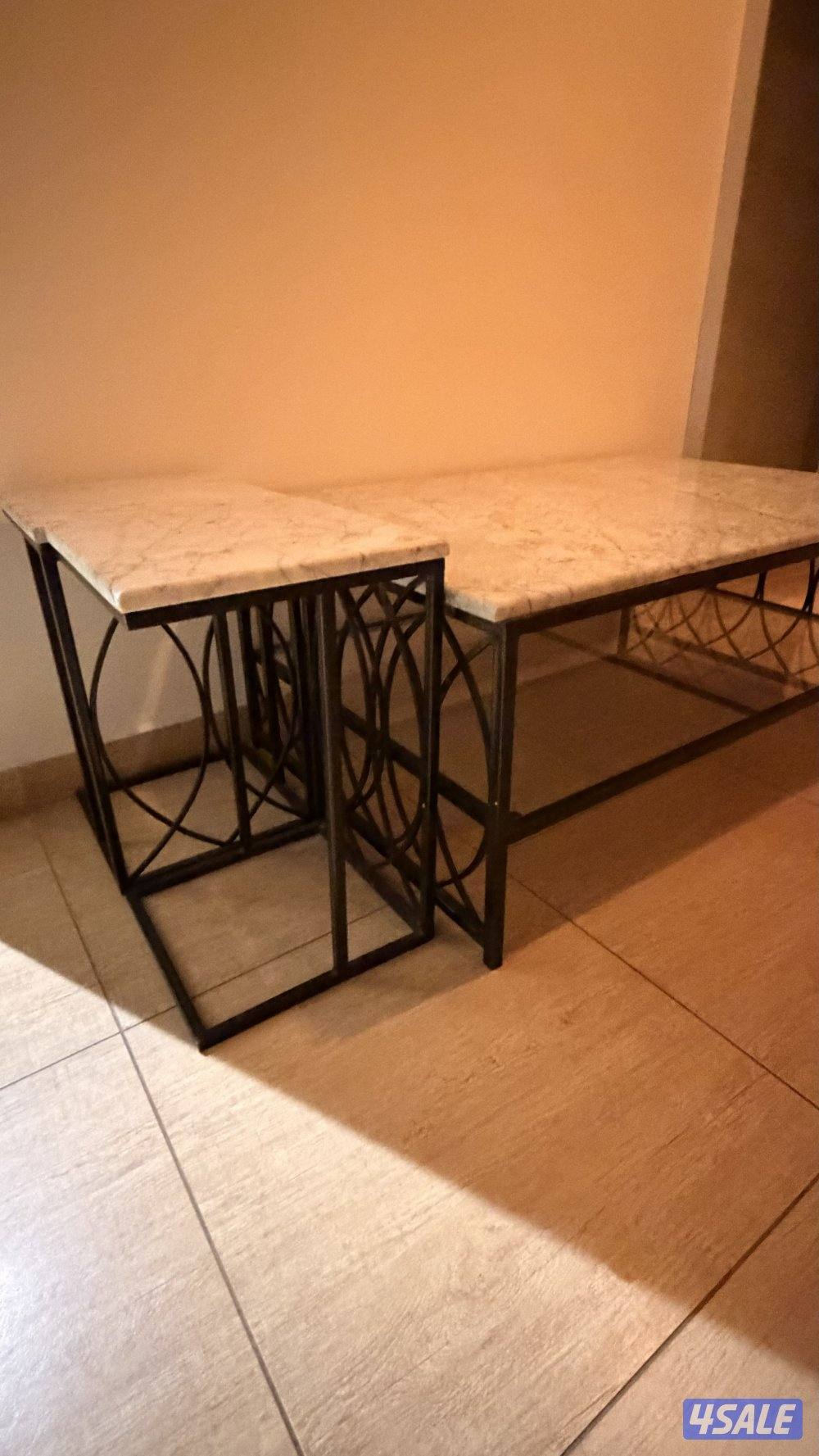 طقم طاولات رخام - Marble table set2