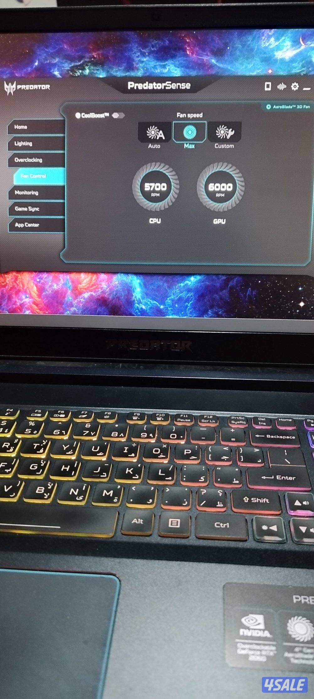 Acer Predator helios 300 gaming laptop rtx 2060 vram6 core i7 9th gen3