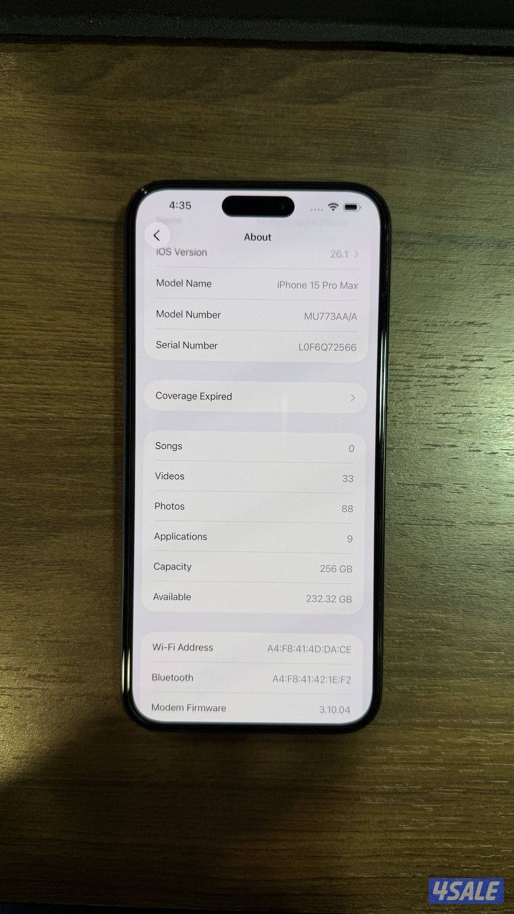 iPhone 15 Pro Max 256GB – Black Titanium | Urgent Sale5