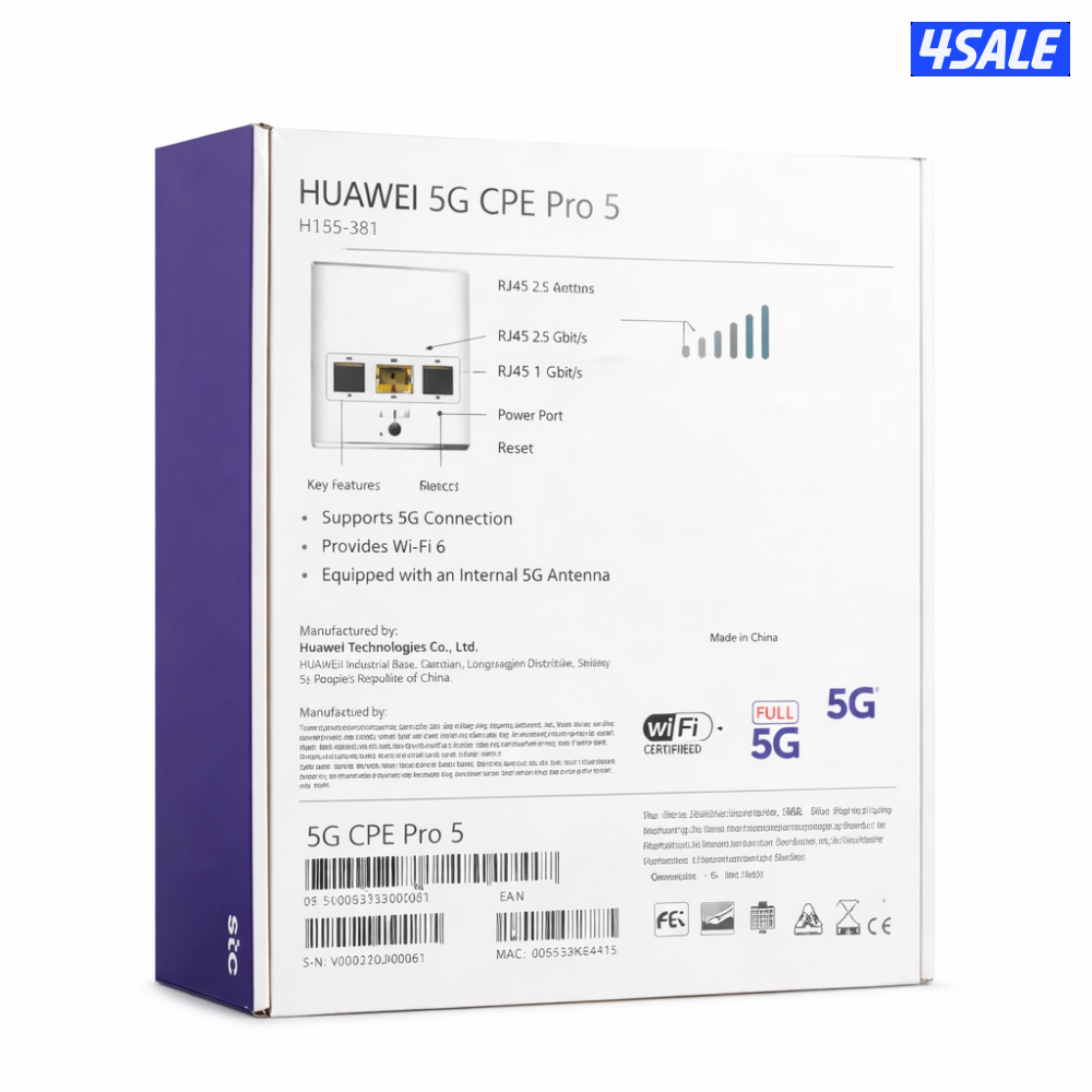 راوتر 5G CPE Pro 5 (H158-381)
5G CPE Pro 5 Router (H158-381)7