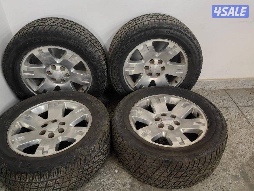 رنجات كروم ست براغي ٢٠ انش مع تواير نص عمر الرنجات شرط خاليه من العيوب0