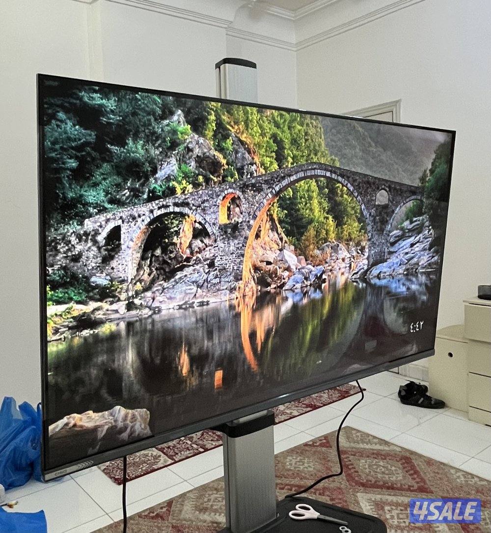 تلفزيون 43 بوصه QLED سمارت 2025 جديد تم فتح الكرتون للتجربة يوجد توصيل0