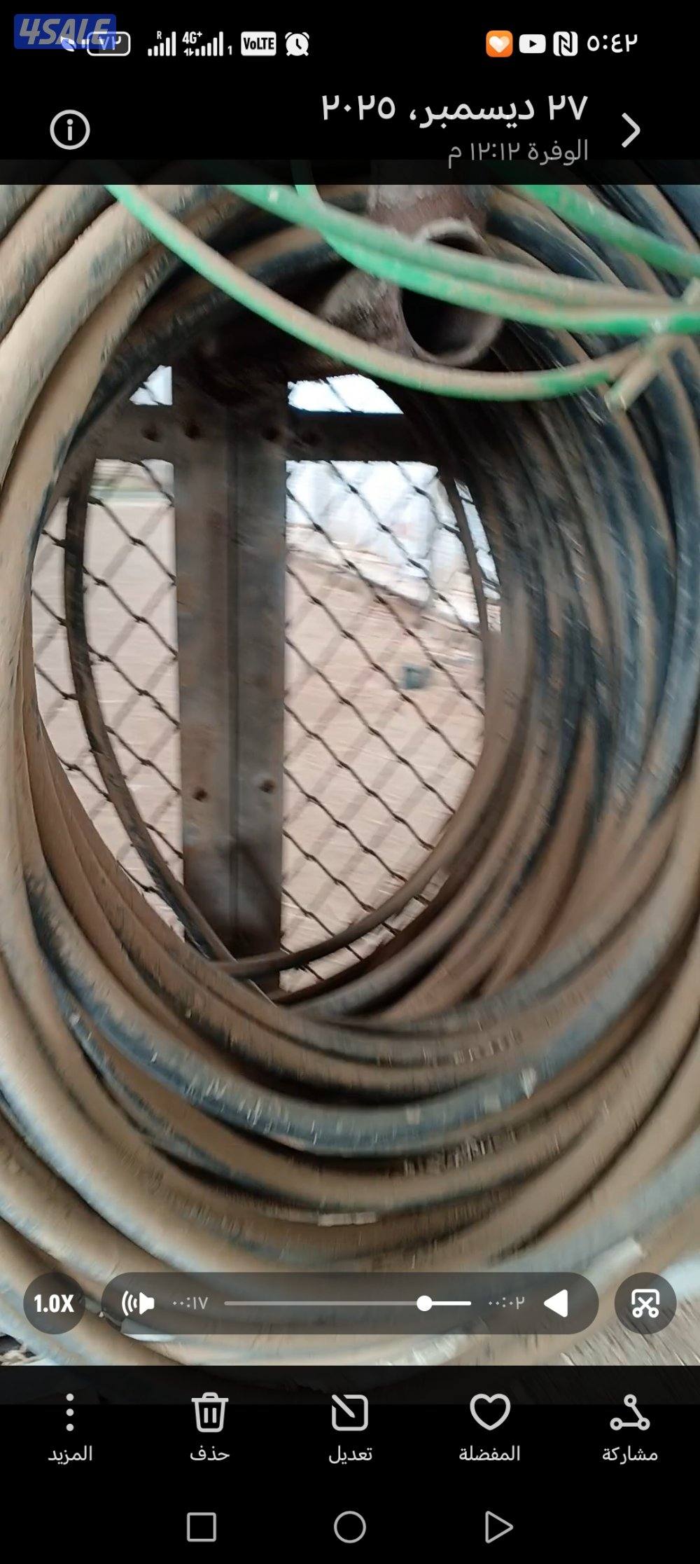 مولدات كهرباء ٤٥ و٣٥ كيلو مواتير واغراض وحديد مواتير ماء عدد ٢٥ وكيابل8