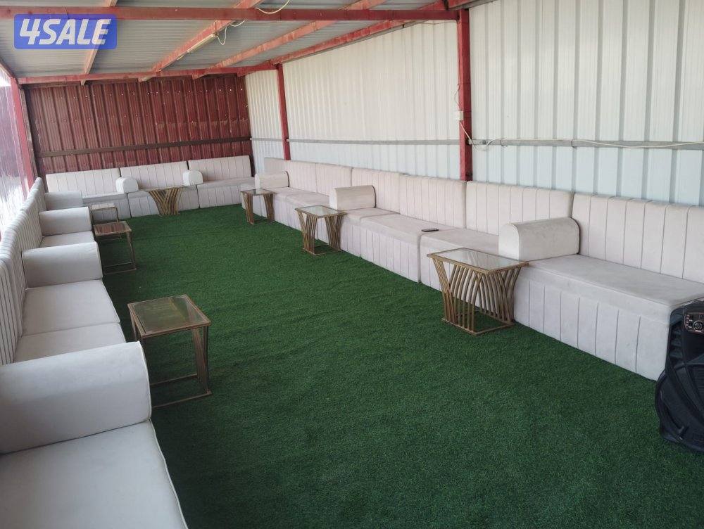 تأجير خيمة بيت شعر كوشه رجال ونساء كراسي وطاولات غنفات دفيات ضيافة رجا7