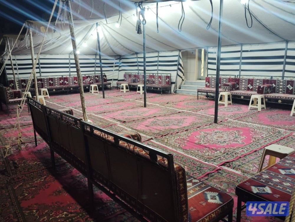 تأجير خيمة بيت شعر كوشه رجال ونساء كراسي وطاولات غنفات دفيات ضيافة رجا11