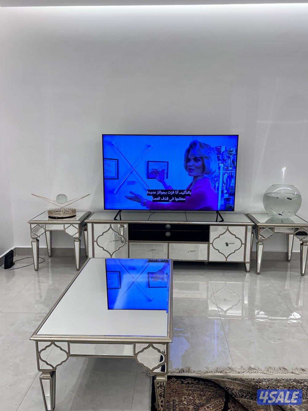 طاولة تلويزيون ، طاولة وسط  قهوة، طاولة جانبين 4قطع1