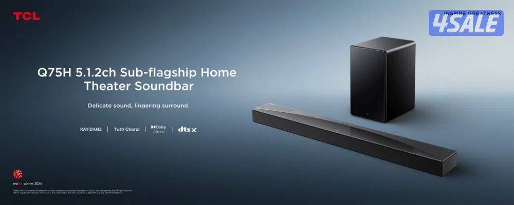 TCL SOUND BAR 75H هوم سينما سراوند سستم5.1.2  dolby atmos home theater1
