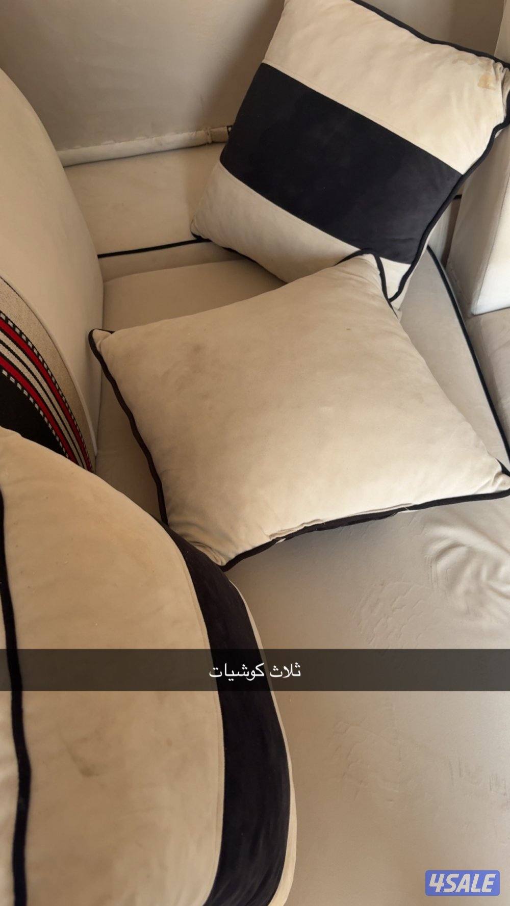 كنب نضيف وترولي ابيض بأسود6