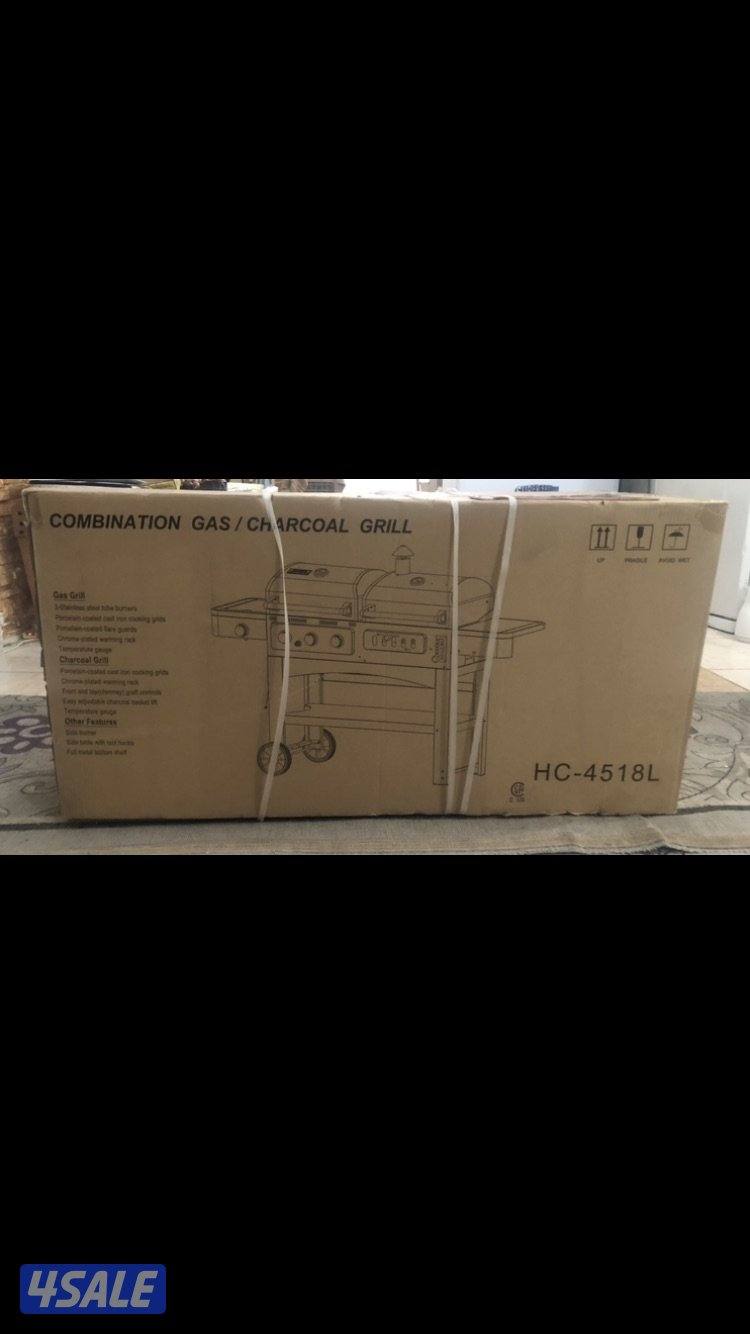 شواية فحم وغاز جديد بكرتون0