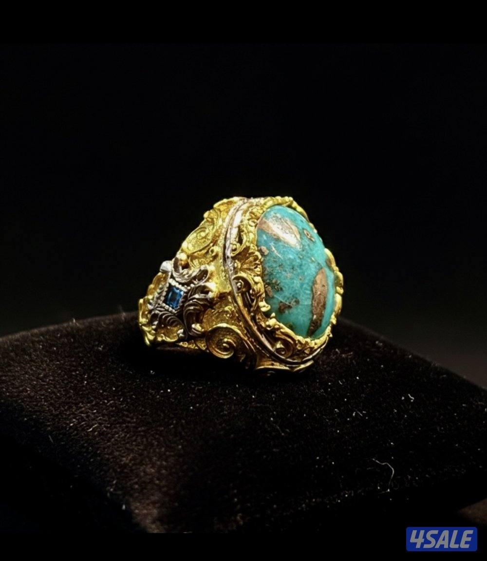 عقيق يمني-فيروز صياغة عثمانية ملكية1