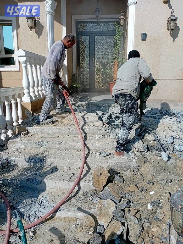 بناء  مساح  سيجما تكسير ابواب واطواف وعوازل جيتاروف وترميمات صبغ خارج1