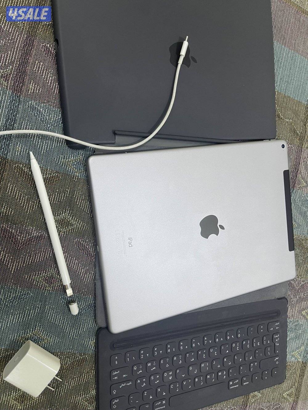 ايباد ابل برو 12.9 انش 128 قيقا خط شريحة مو مصلح موديل 2017 مع كيبورد2