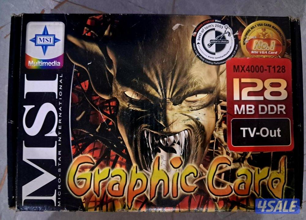 كرت شاشة MSI GeForce4 MX4000 جديد – لم يُستعمل0