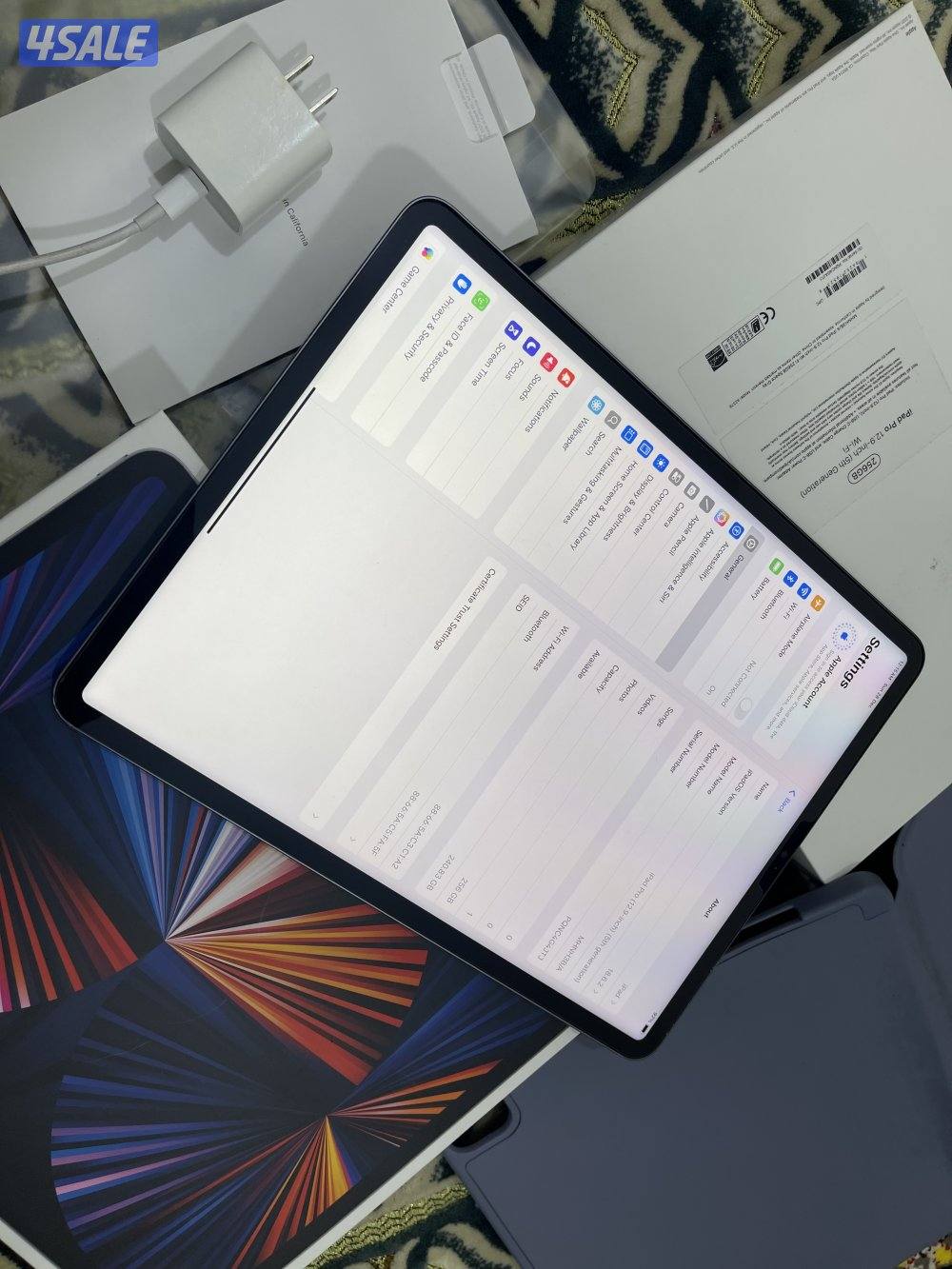 ايباد ابل برو 12.9 انش 256 قيقا الجيل الخامس ام ون نظيف مو مصلح مستعمل3