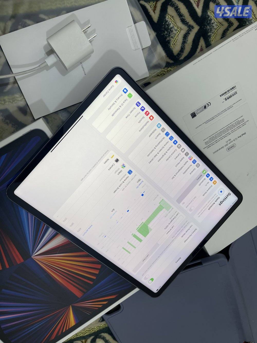 ايباد ابل برو 12.9 انش 256 قيقا الجيل الخامس ام ون نظيف مو مصلح مستعمل4