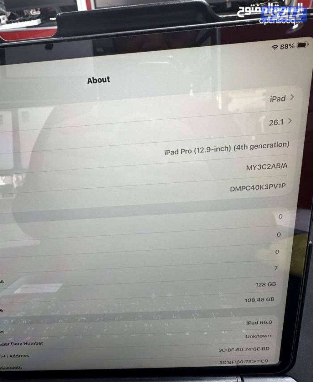 iPad Pro (12.9-inch) (4th generation) used  128GB storage5