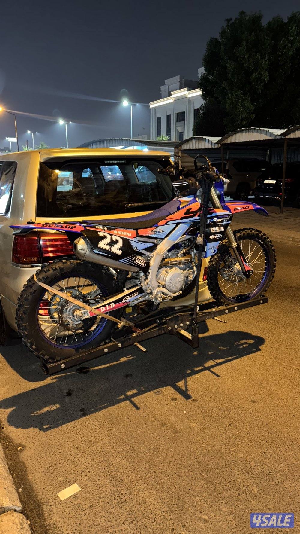 سيكل ياماها wr450f نظيف جداً مع السله4