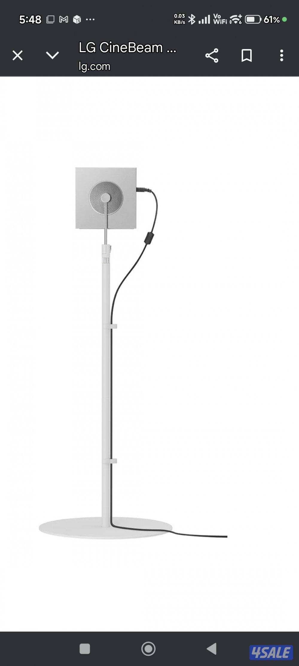 LG CineBeam Q HU710PB 4K Smart Projector + Stand11