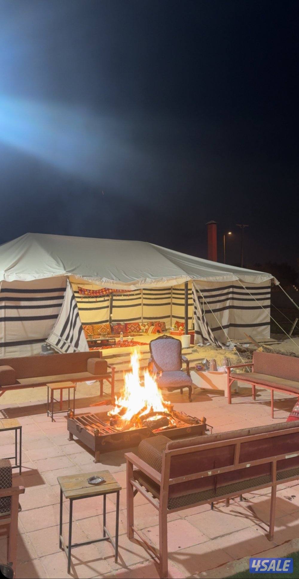 للبيع بيت شعر 11-6 طربال pvc مشمع مع جملون  جديد استعمال شهر0