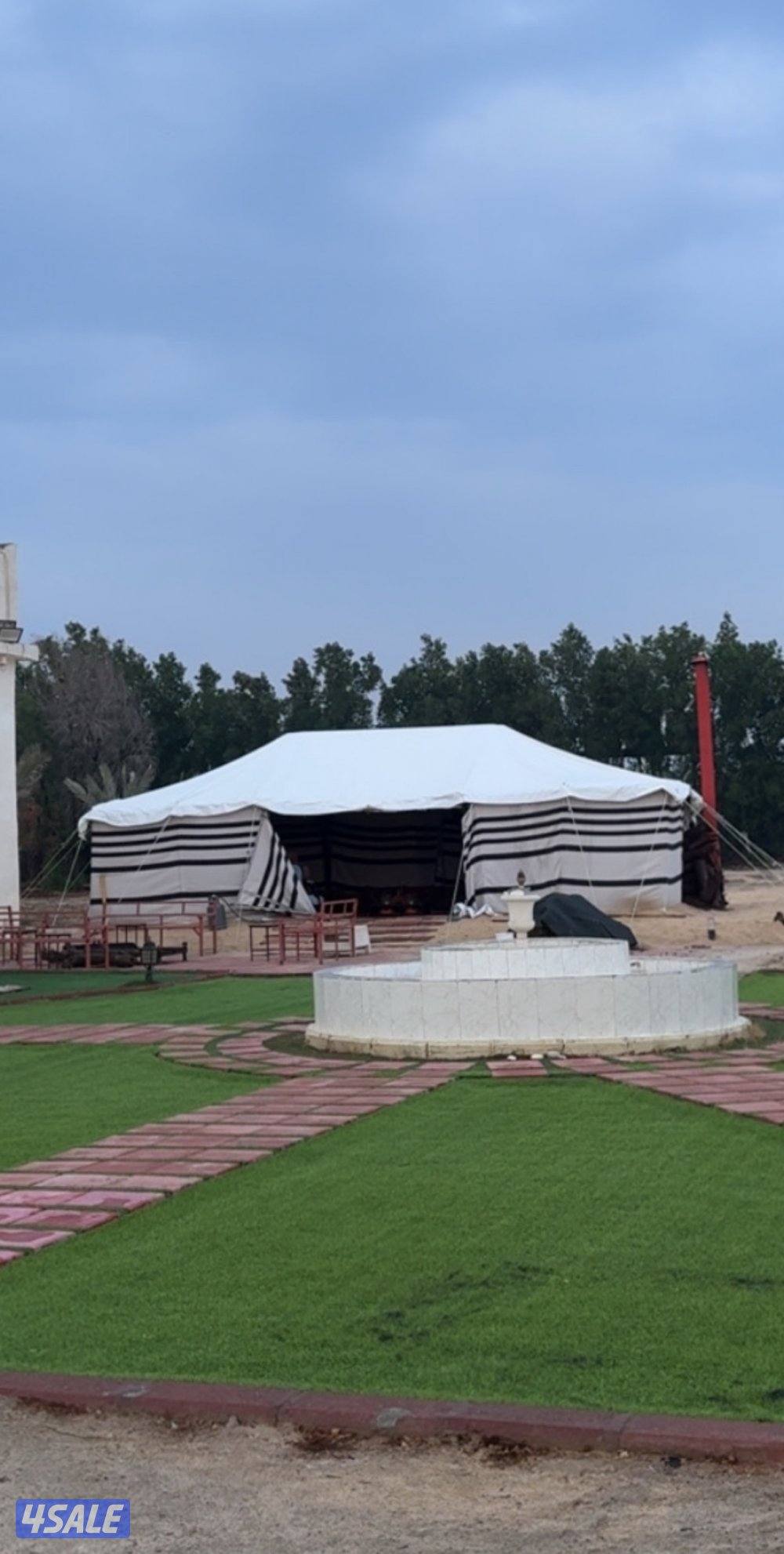 للبيع بيت شعر 11-6 طربال pvc مشمع مع جملون  جديد استعمال شهر1