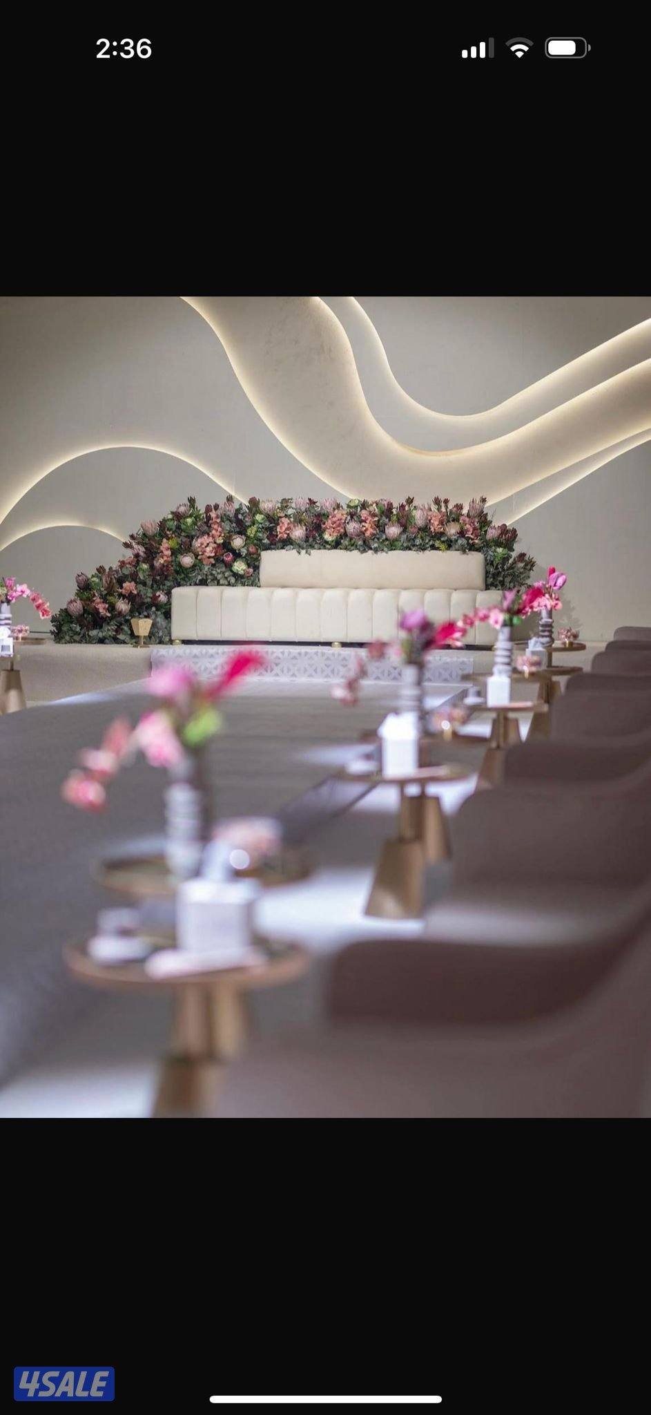 تأجير كراسي وقنفات vip وكوشه وزينة أعراس وقاعات وتسكير1