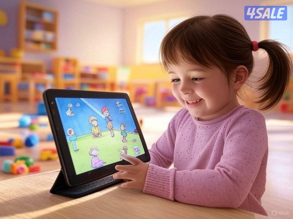 تابلت اطفال باللون الازرق 8 إنش8