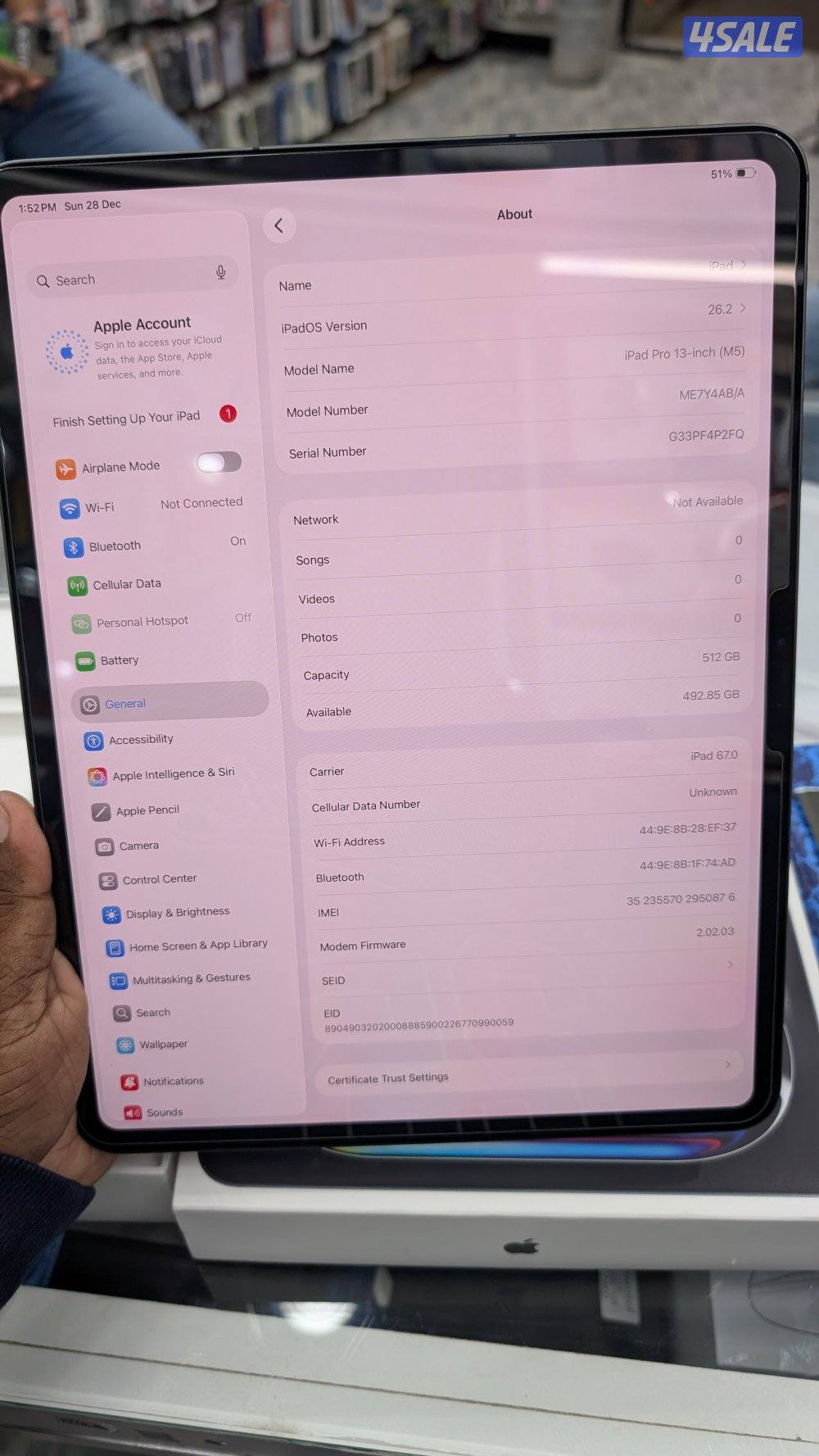 Apple iPad pro M5 ( cellular)2