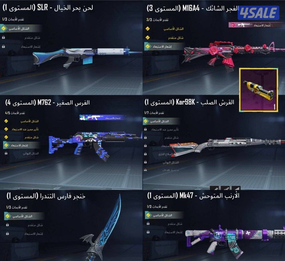 حسابات ببجي منوعه ~ مثك واسلحه✨🔫1