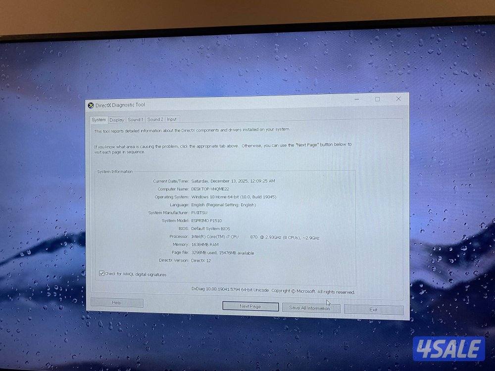 كومبيوتر Fujitsu esprimo P1500 معدل1