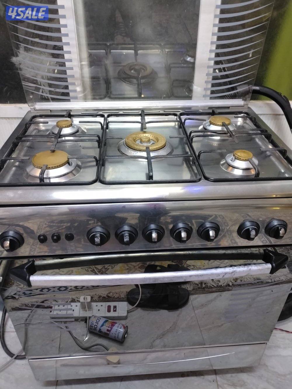 تكنوجاز إيطالي ٨٠ف٦٠ غطاء زجاجي مفاتيح اصليه نار زرقا وصافيه باب محكم0