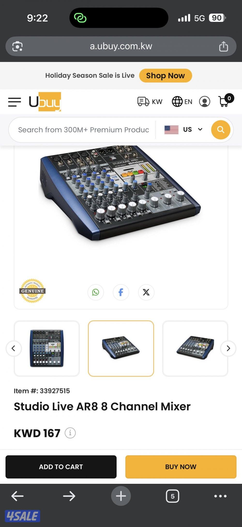 PRESONUS MIXER WITH DIGITAL EFFWCTS1