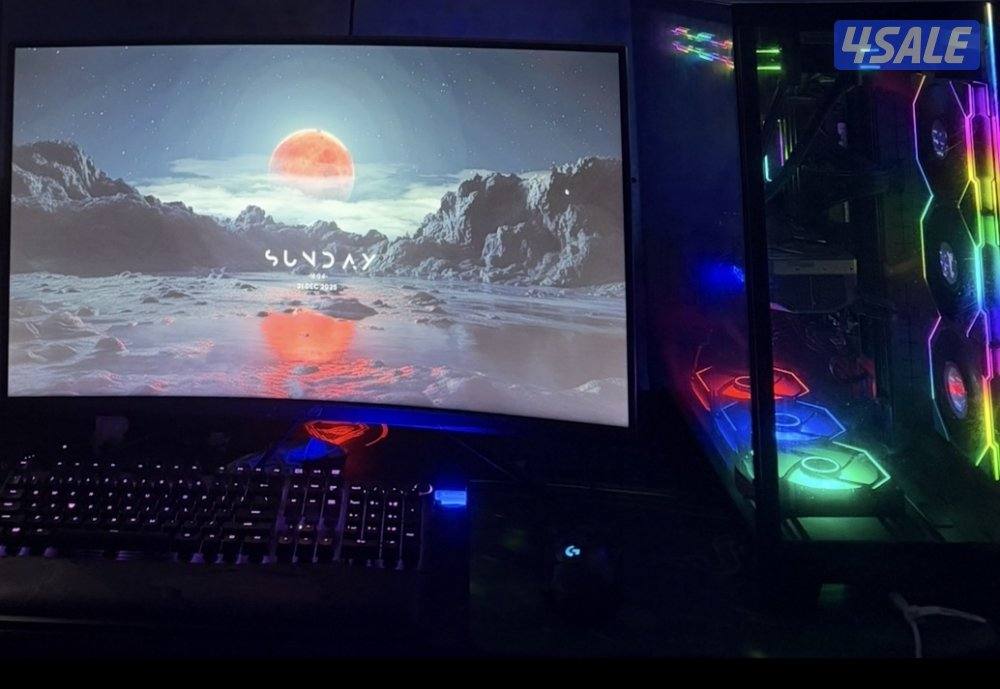 للبيع بي سي مستعمل خفيف 5080 و ryzen7 و شاشة 2k3