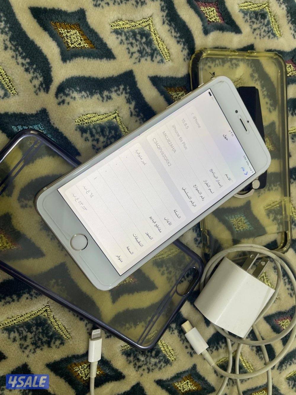 ايفون 6s بلس العود 64،قيقا بطارية 88 نظيف مو مفتوح ولا مصلح4