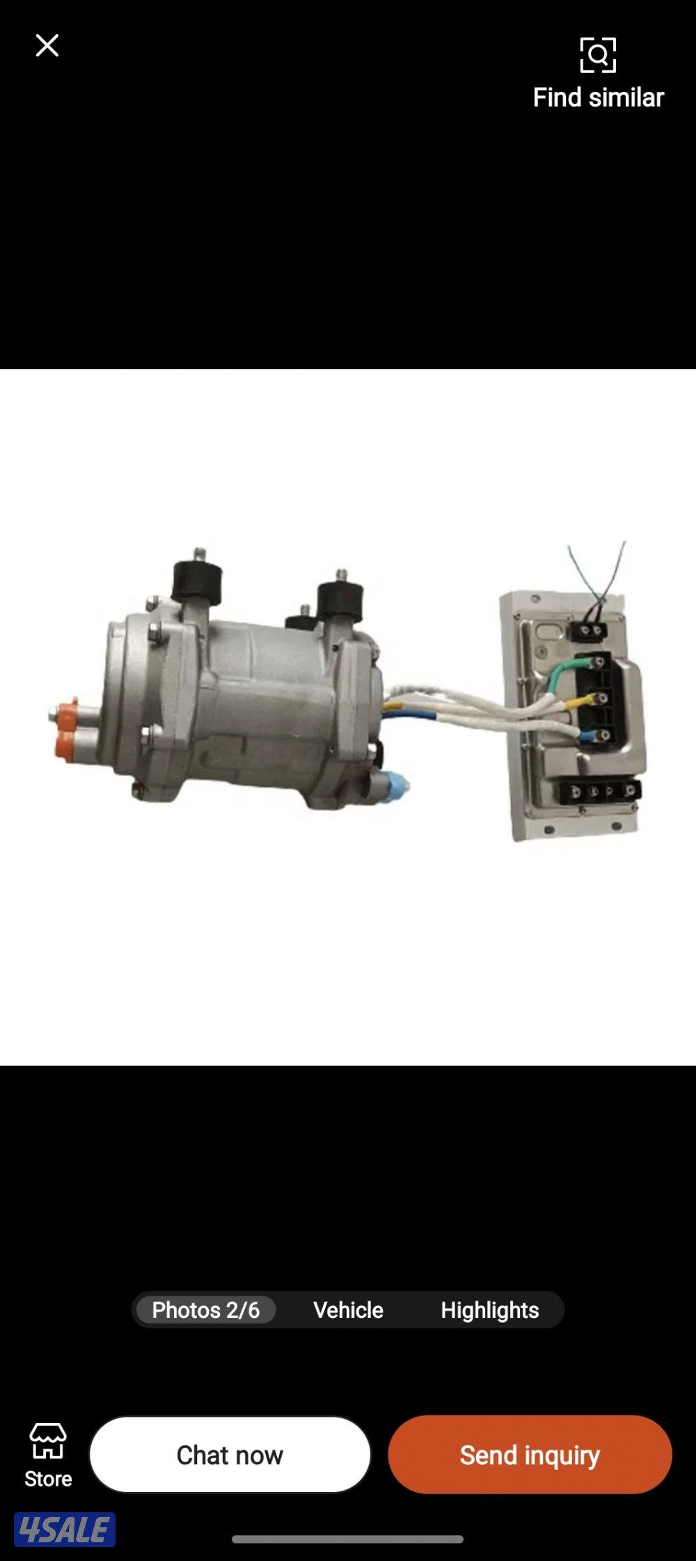 للبيع كمبرسور تكيف 12v جديد غير مستخدم يركب على جميع السيارات1