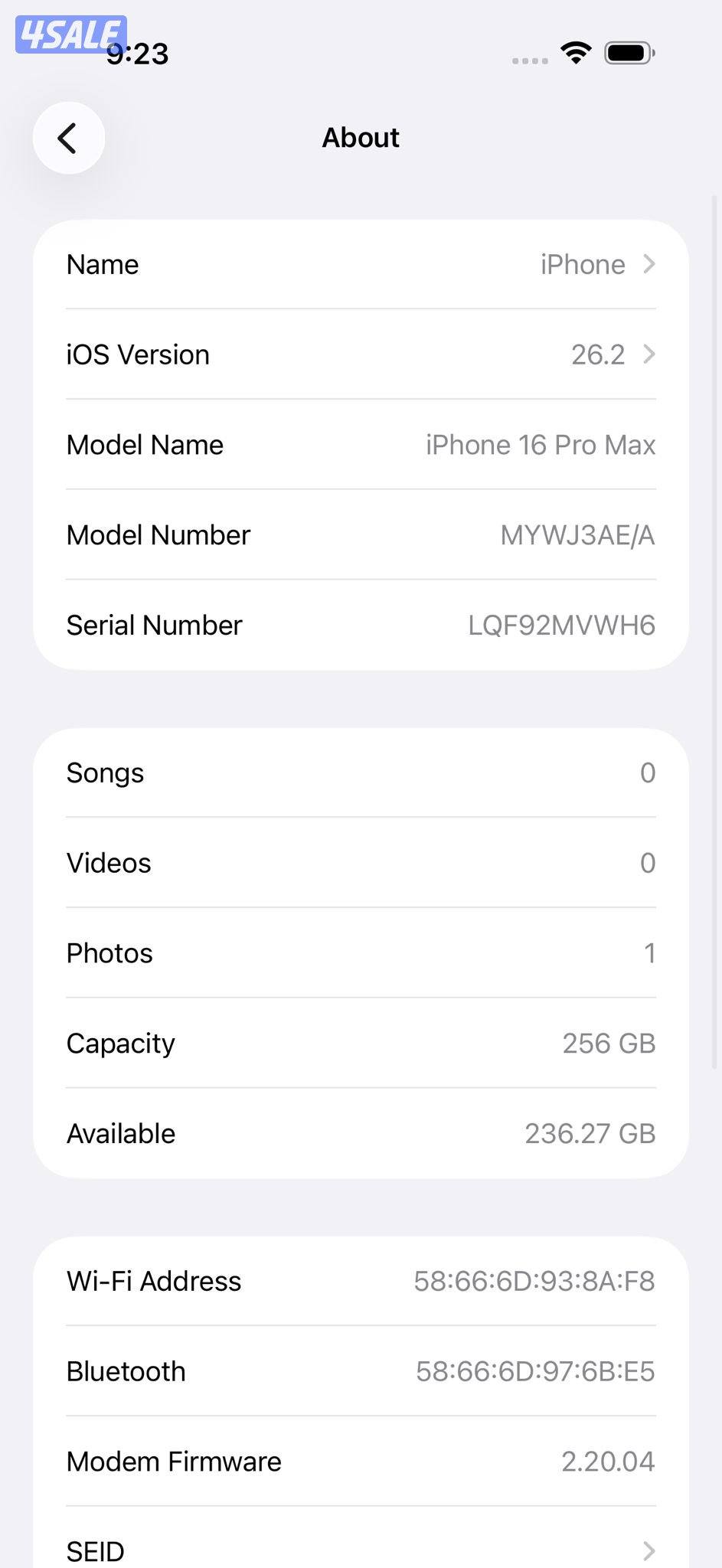 ايفون 16 برو ماكس – 256 جيجا – تيتانيوم صحراوي iPhone 16 Pro Max 256G1