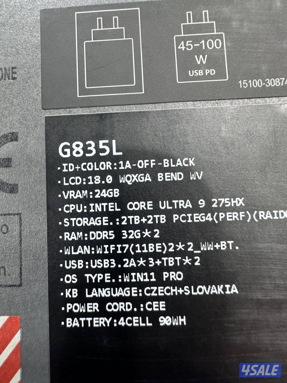 ASUS ROG STRIX SCAR G18 CORE Ultra-9 275HX-64GB-4TB SSD RTX5090-24GB-0