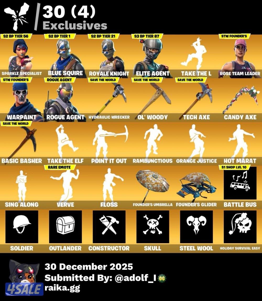 حساب فورت نايت سيزن ٢0