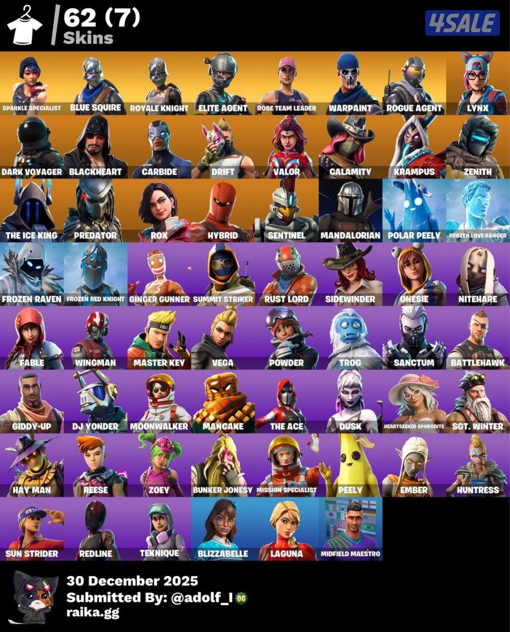 حساب فورت نايت سيزن ٢1