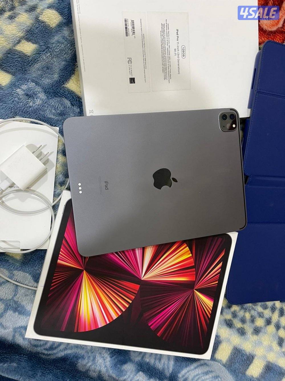 ايباد ابل برو 11 انش 128 قيقا ام ون الجيل الثالث موديل 2021 بطارية 843