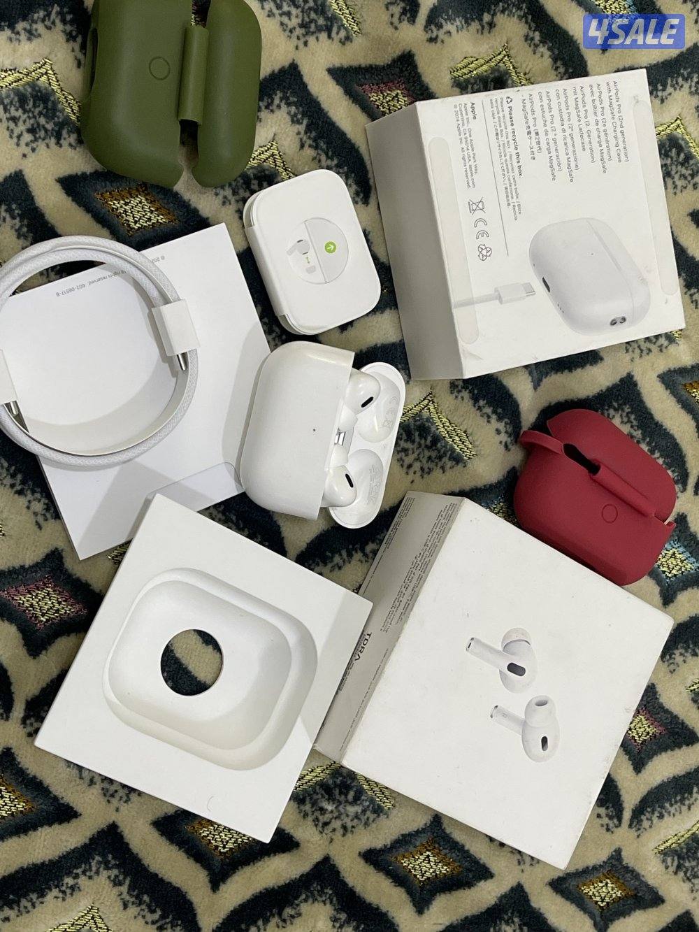 سماعة ابل الاصلية برو 2 تايب سي نظيفة جدا كفالة 3 شهور مع الاغراض8