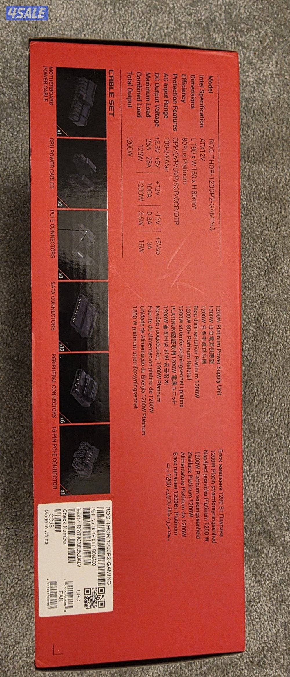 ROG THOR

1200W

PLATINUM II

GAMING POWER SUPPLY1