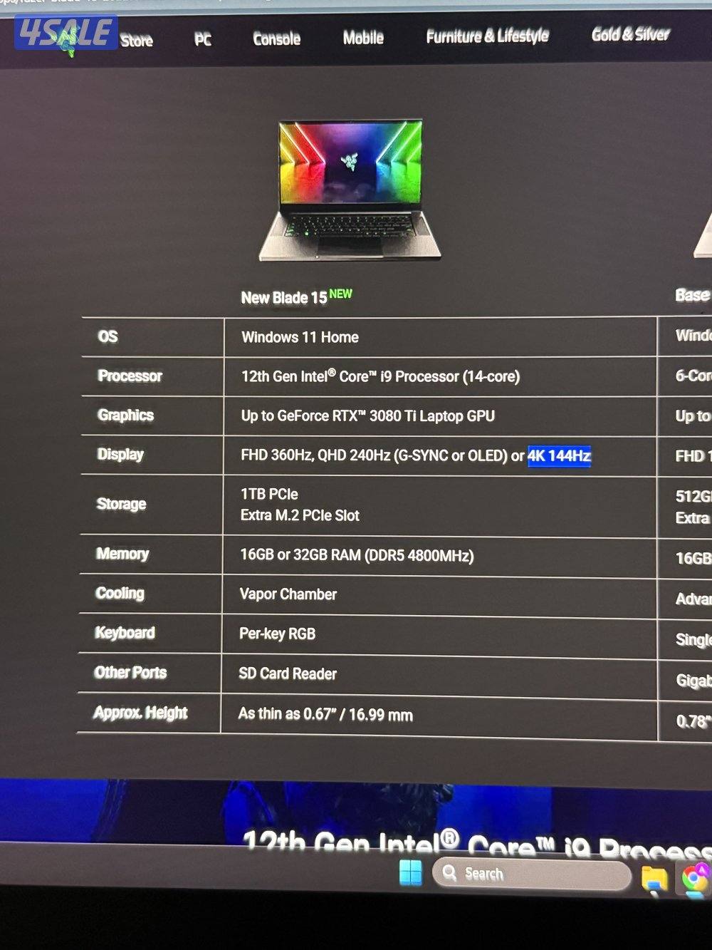 Razer 15 i9 3080 ti3