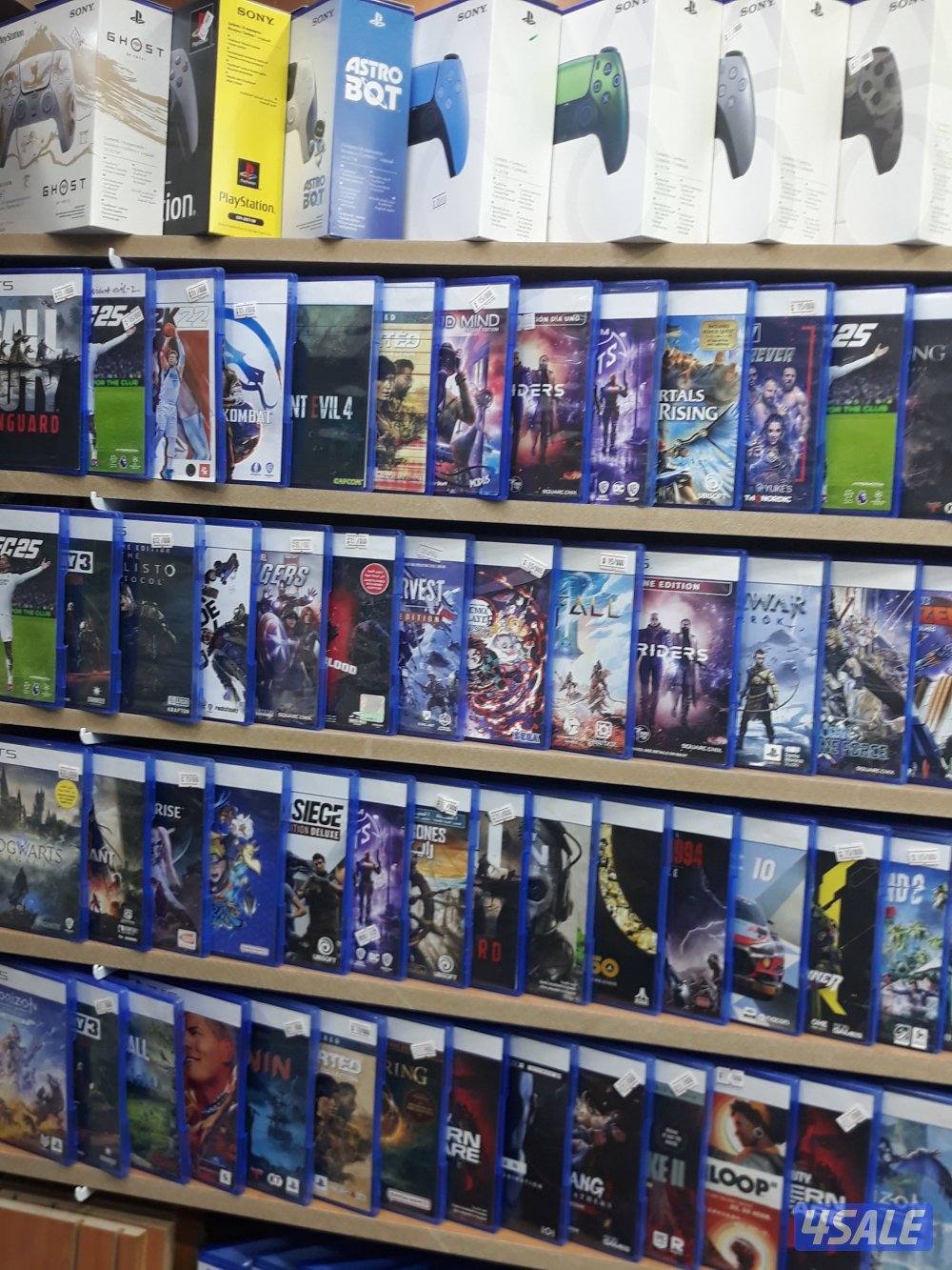 بيع جميع اجهزةالفيديوجيمز ps3-4-5 جديدومستعمل مع اكسسواراتهاوكروت ستور2