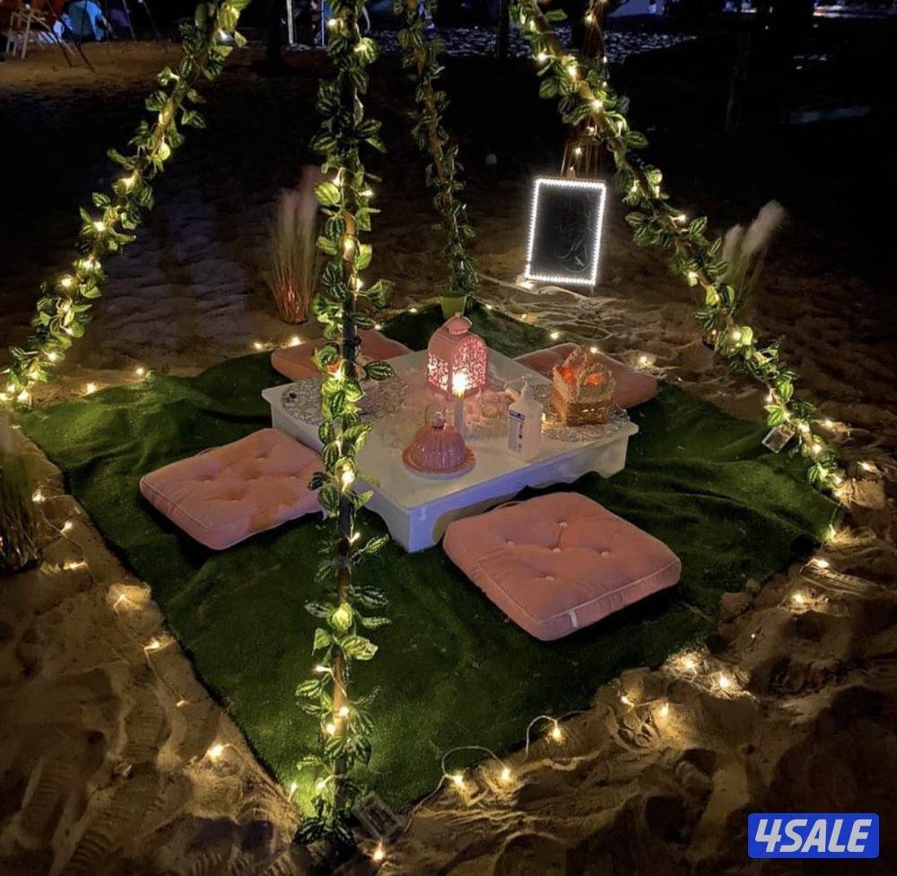 للايجار نطاطيات  مخيم على البحر  ( كشتة متنقل ) كل شي جديد وشغل راقي 🏖1