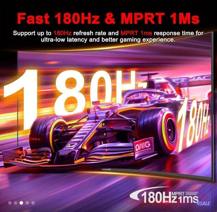 شاشة الألعاب المنحنية من SOOANN بقياس 27 بوصة معدل تحديث 180 هرتز3