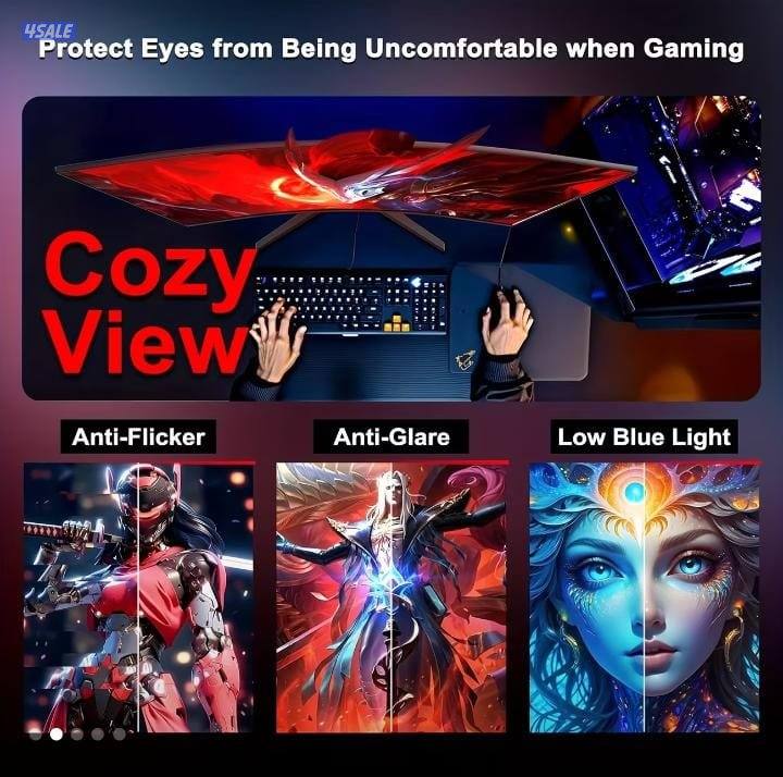 شاشة الألعاب المنحنية من SOOANN بقياس 27 بوصة معدل تحديث 180 هرتز5